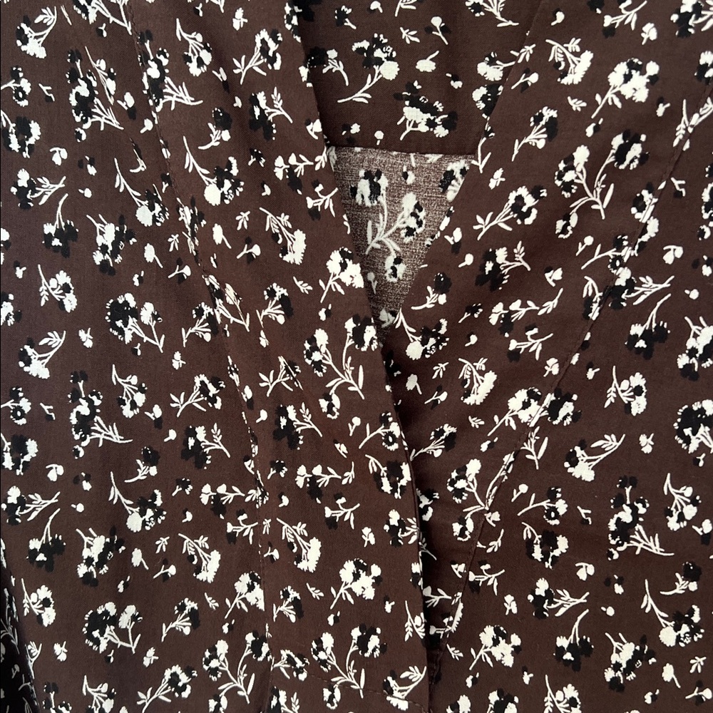 Madewell Women’s V-Neck Long Sleeve Top Dark Caron Size Medium - Picture 7 of 12